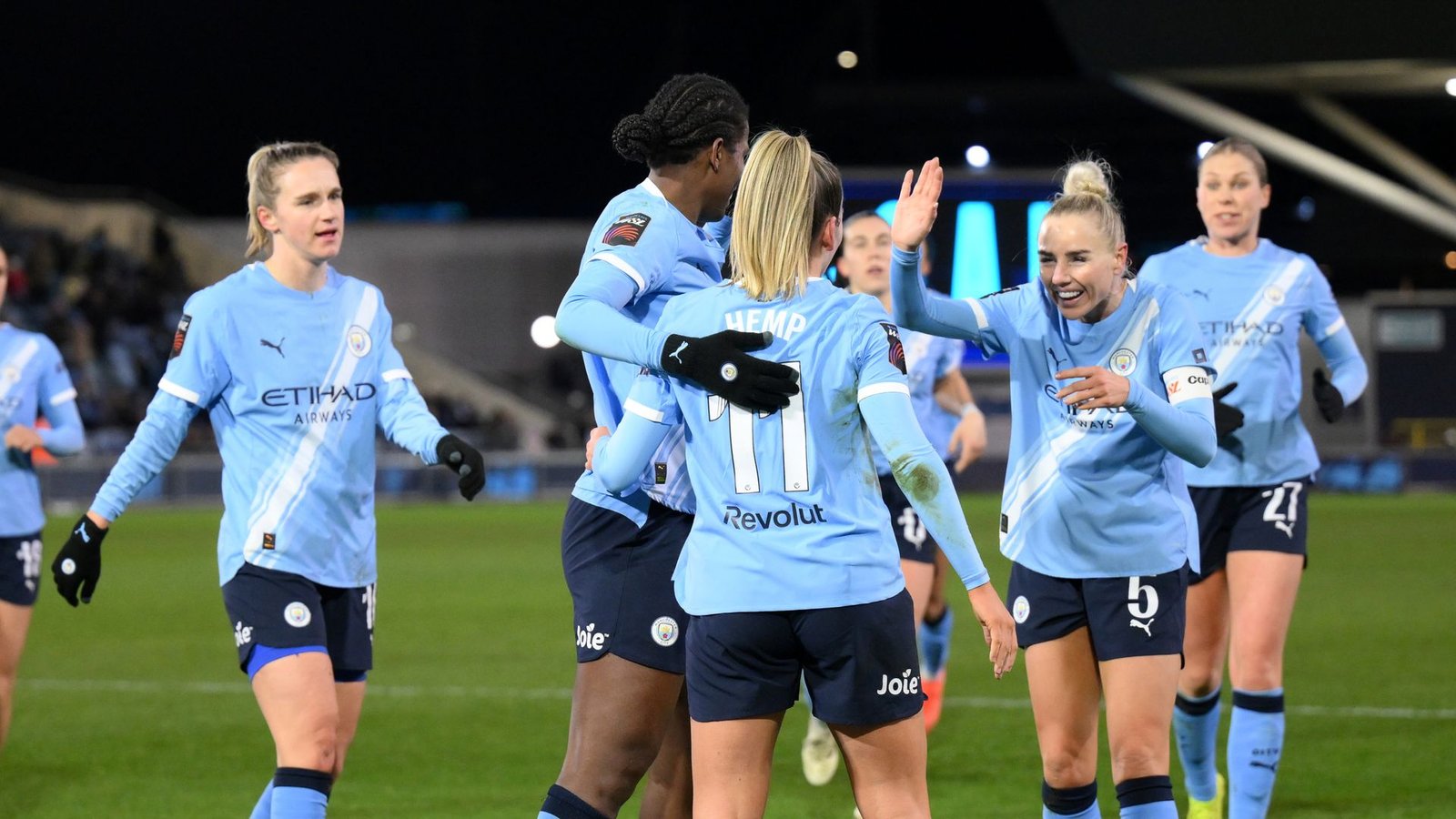 Man City hit lowly Leicester for SIX to go 11 points clear at top of WSL